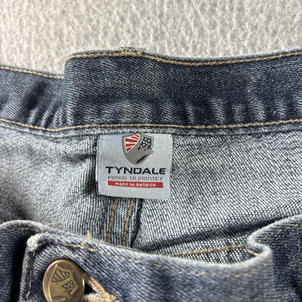 Tyndale FR Men's 44x36 Blue Jeans Cat2 Straight Leg Medium Wash Work Casual